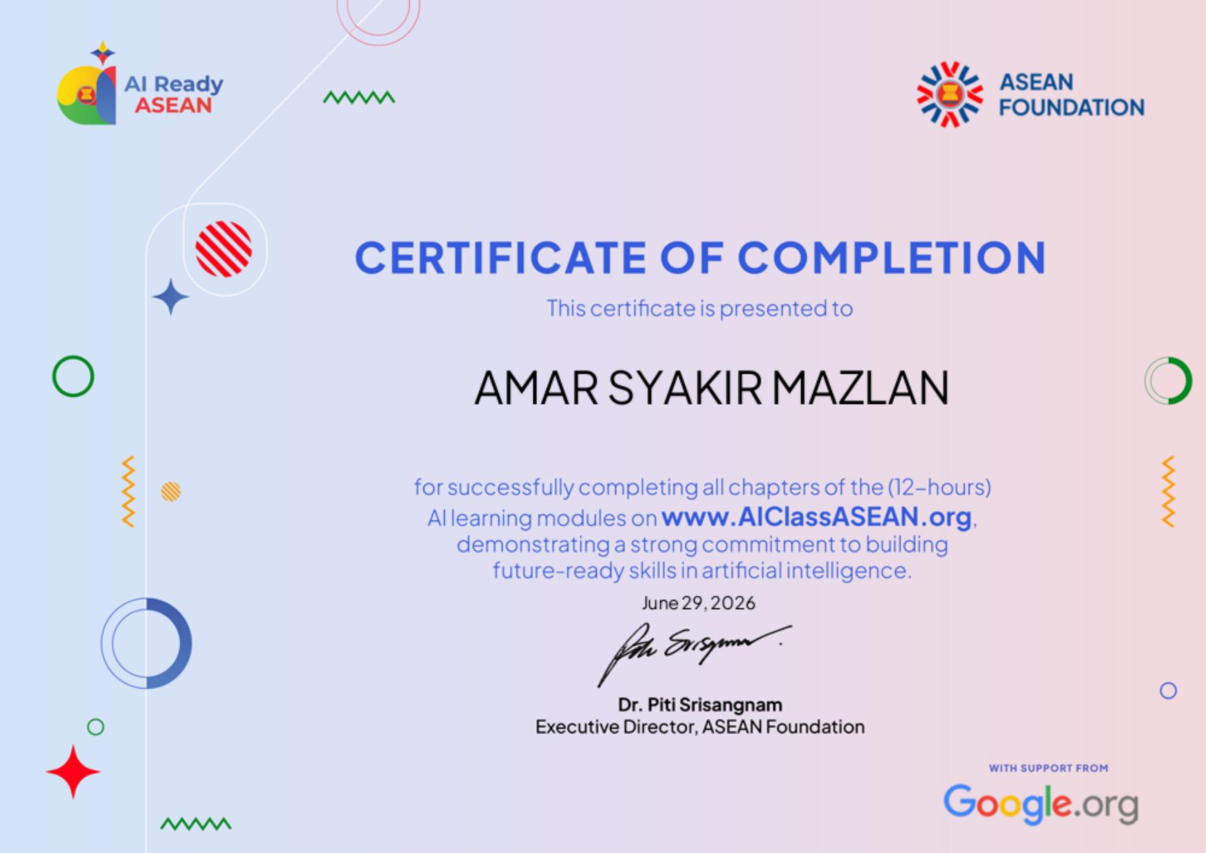 AI Ready ASEAN Professional Certificate